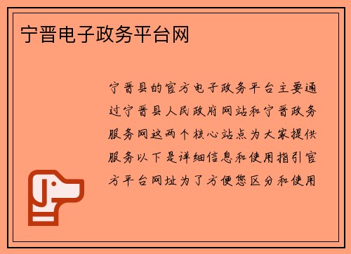 宁晋电子政务平台网